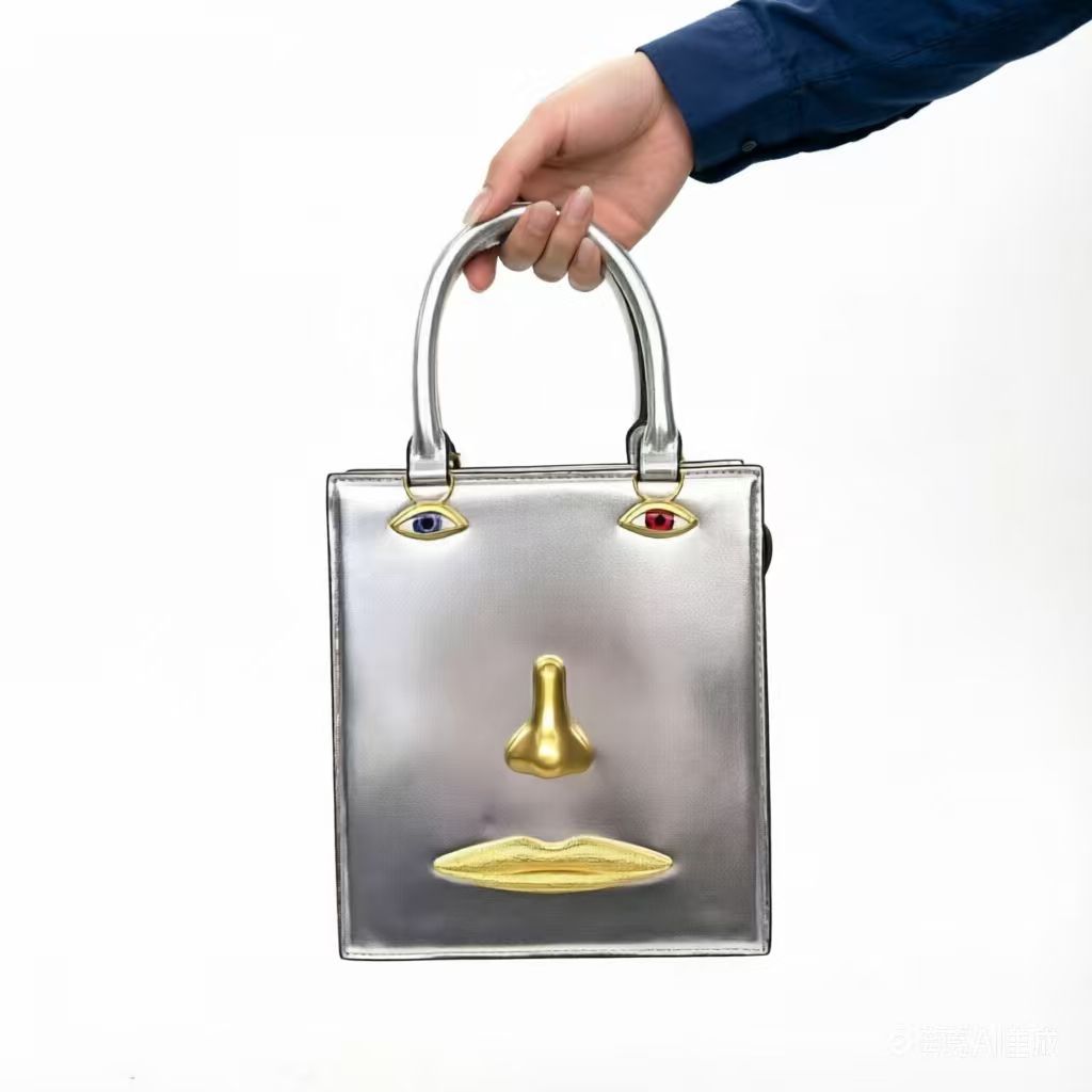 Comfortable Women's Fashion Cowhide Face Smiling Women's Handbag