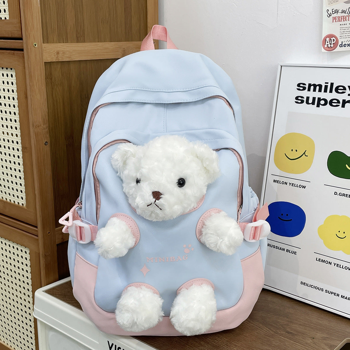 Children's Cute Spring Outing Primary Little Bear Doll Fashion Women's Backpack