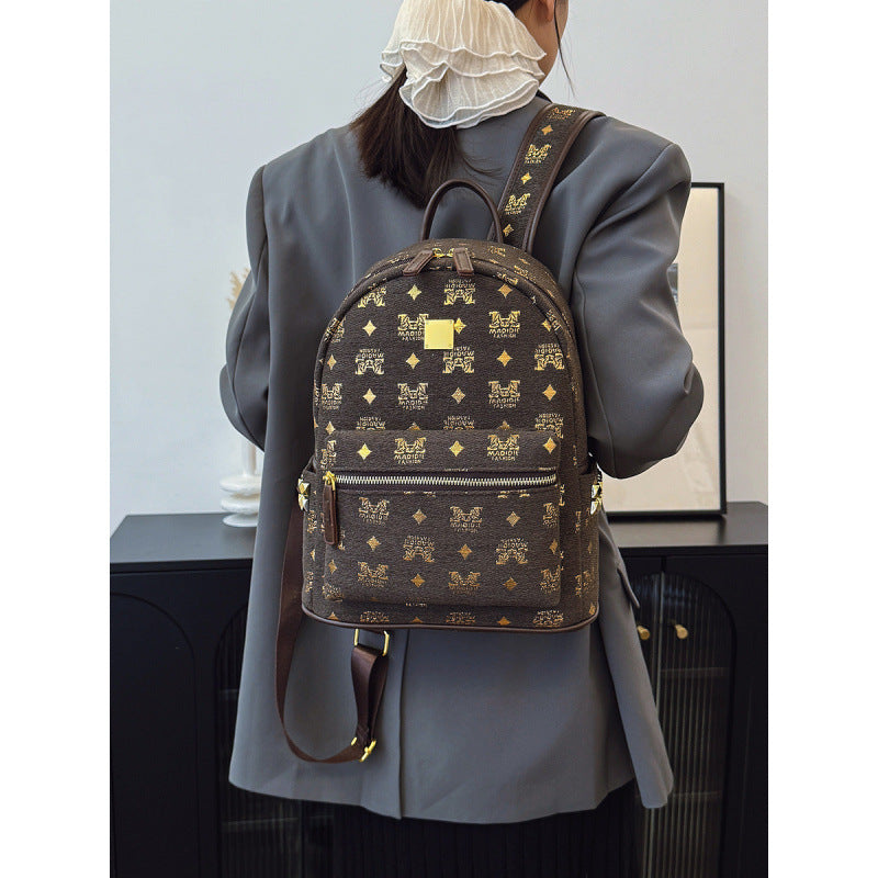 Fashionable Exquisite Female Niche Western Style Backpacks