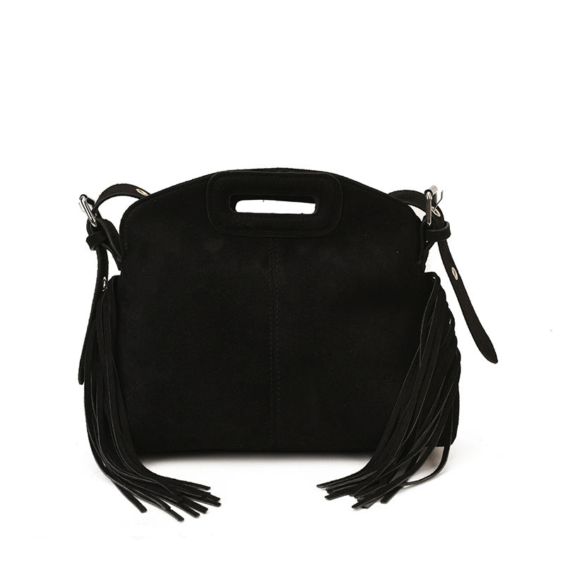 Women's Suede Fashion Retro Simple Texture Tassel Women's Shoulder Bag