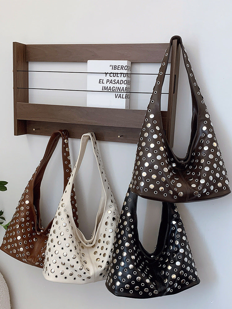 Women's Fashion Cool Personality Niche Dot Rivet Bags
