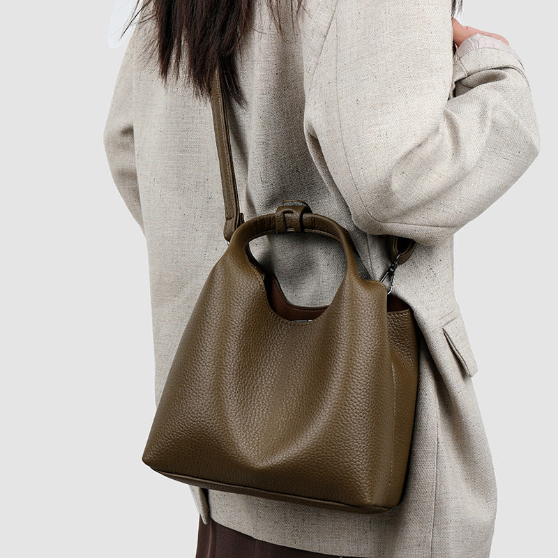 Fashion Commuter Retro Minority Advanced Texture Soft Women's Handbag