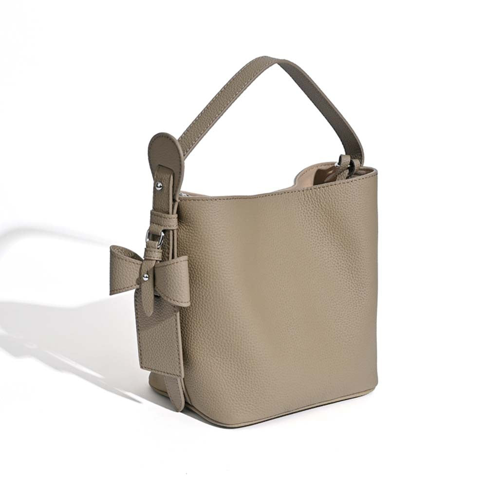 Women's Top Layer Cowhide Good-looking Bow Simple Bags