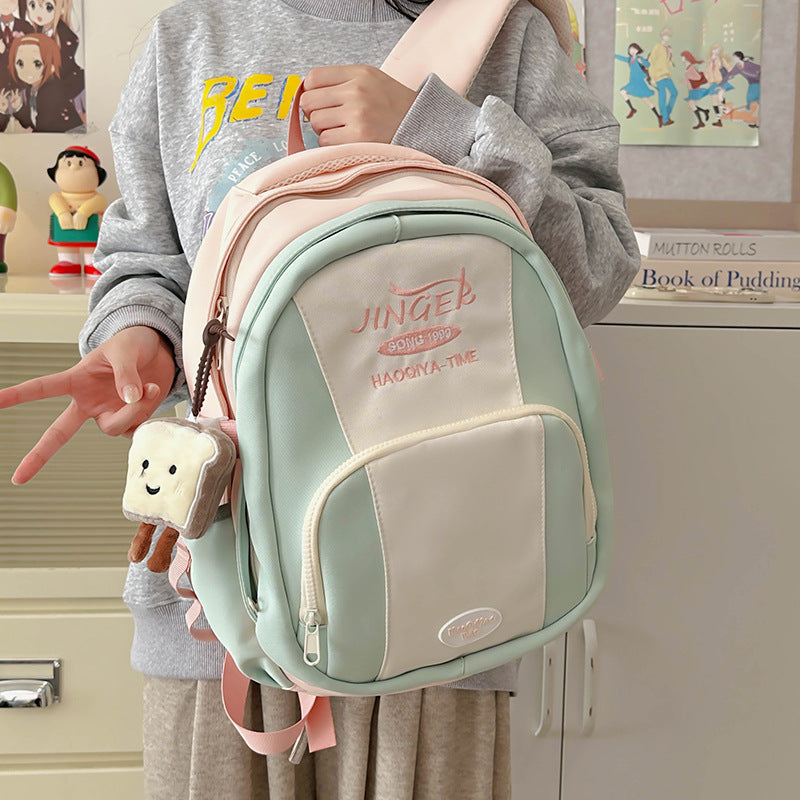 Large Capacity Simple Fresh Versatile Korean Style Leisure Backpack