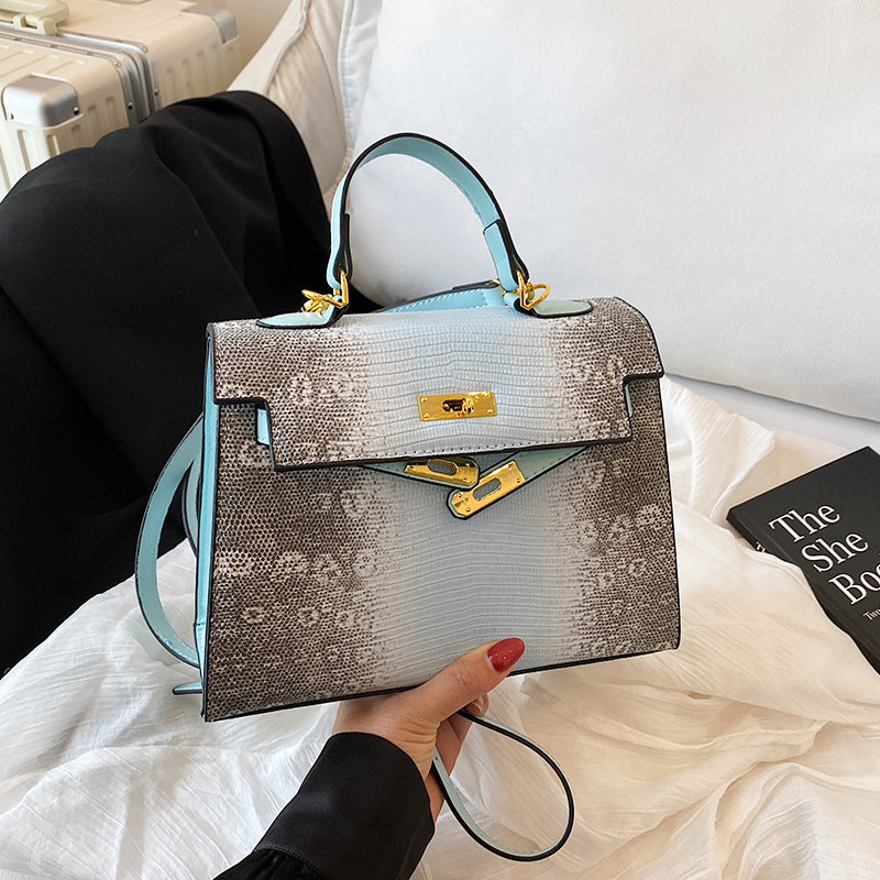 New Women's Retro Snake Pattern Kelly Bags