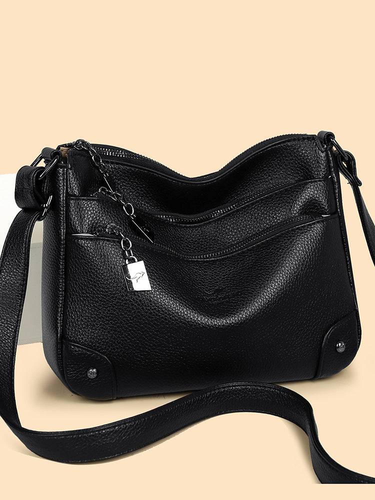 Women's Hand-held Genuine Leather Fashion Large Capacity Women's Messenger Bag