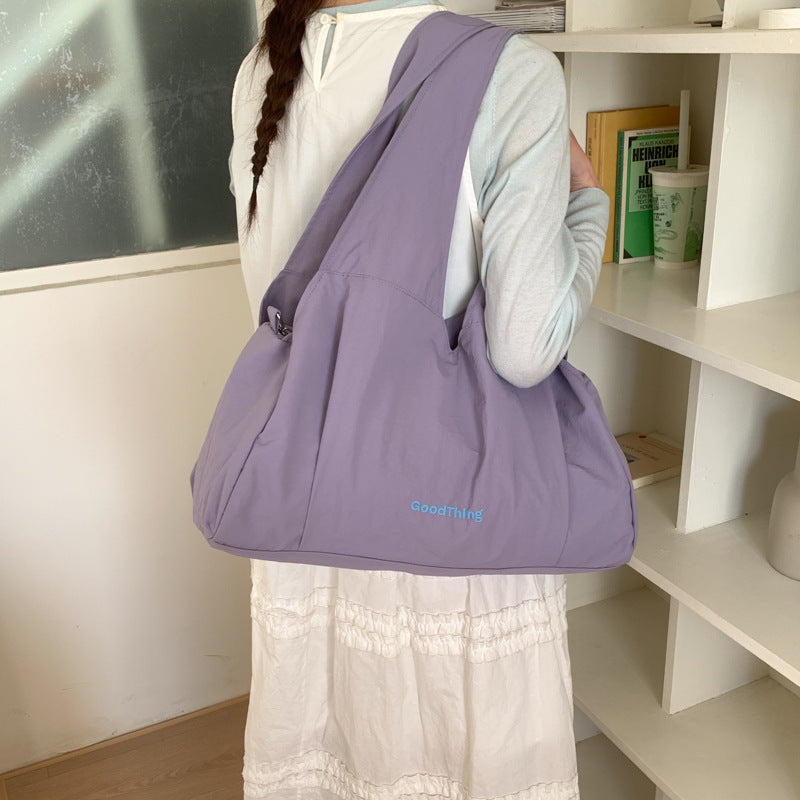 Plaid Female Leisure Large Capacity Letter College Daily Class Bags