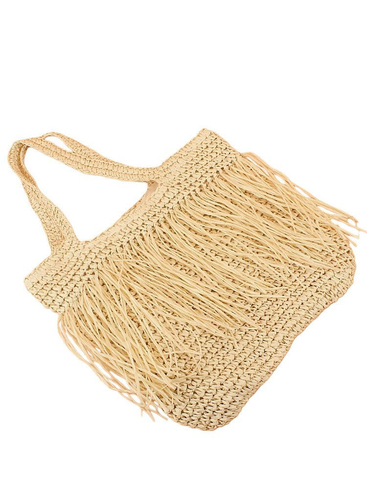 Women's Tassel Hand-woven Seaside Holiday Fashion Large Capacity Women's Shoulder Bag
