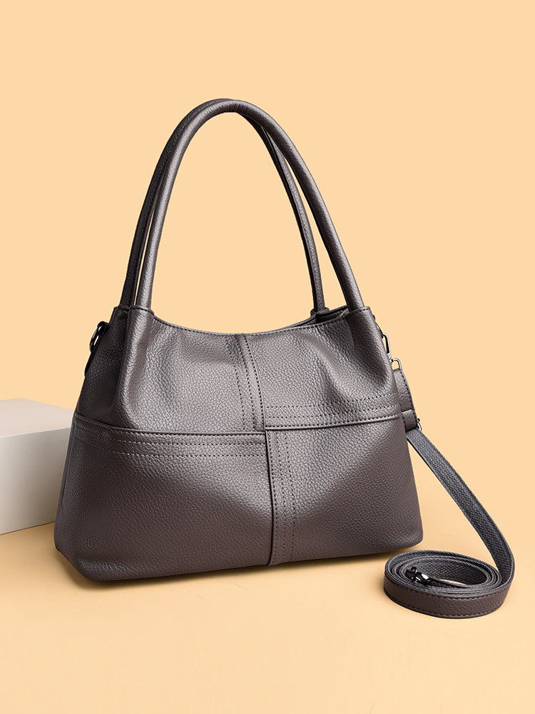 Stylish Women's Large Capacity Soft Leather Underarm Bag