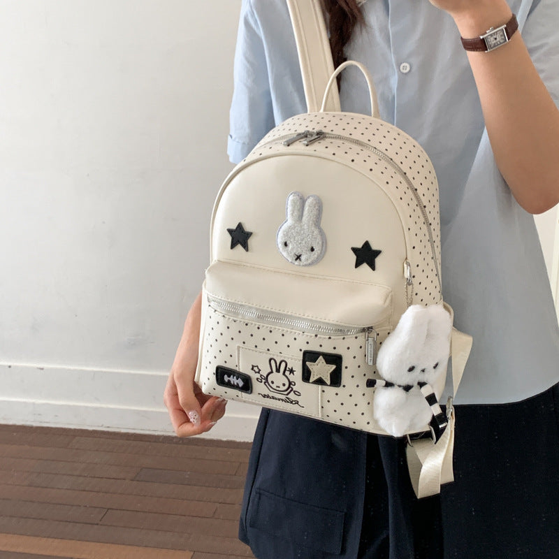 Women's Cute Polka Dot Lightweight Good-looking Large Capacity Women's Backpack