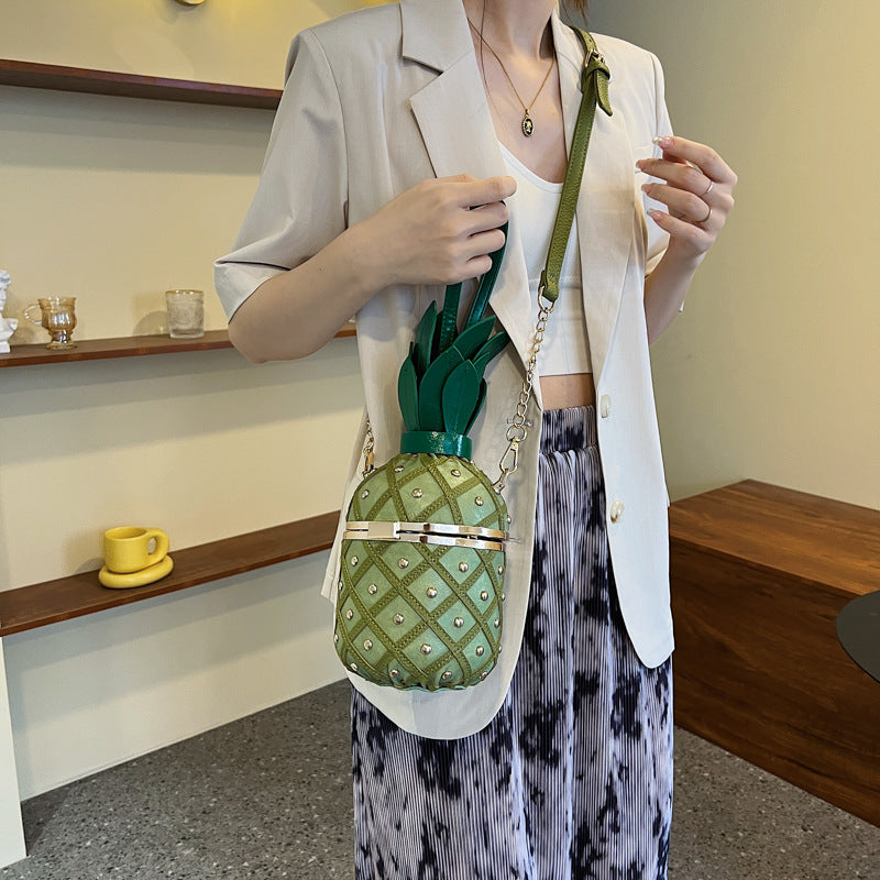 Women's Popular Portable Pineapple Personalized Design Fresh Women's Messenger Bag