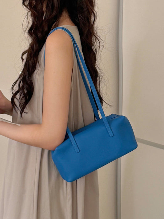 Bowling First Layer Cowhide Boston Leather Niche Women's Shoulder Bag