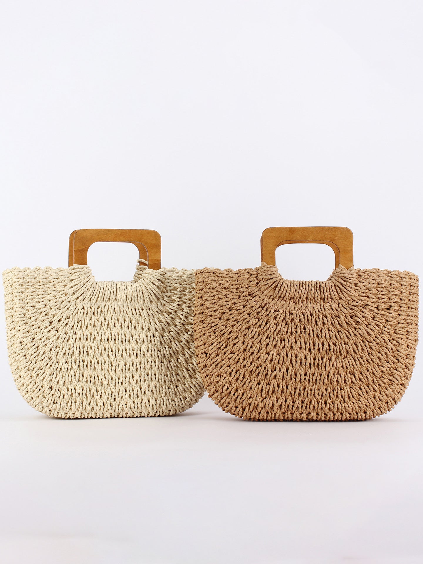 Portable Leisure Simple Handmade Summer Beach Vacation Woven Women's Handbag