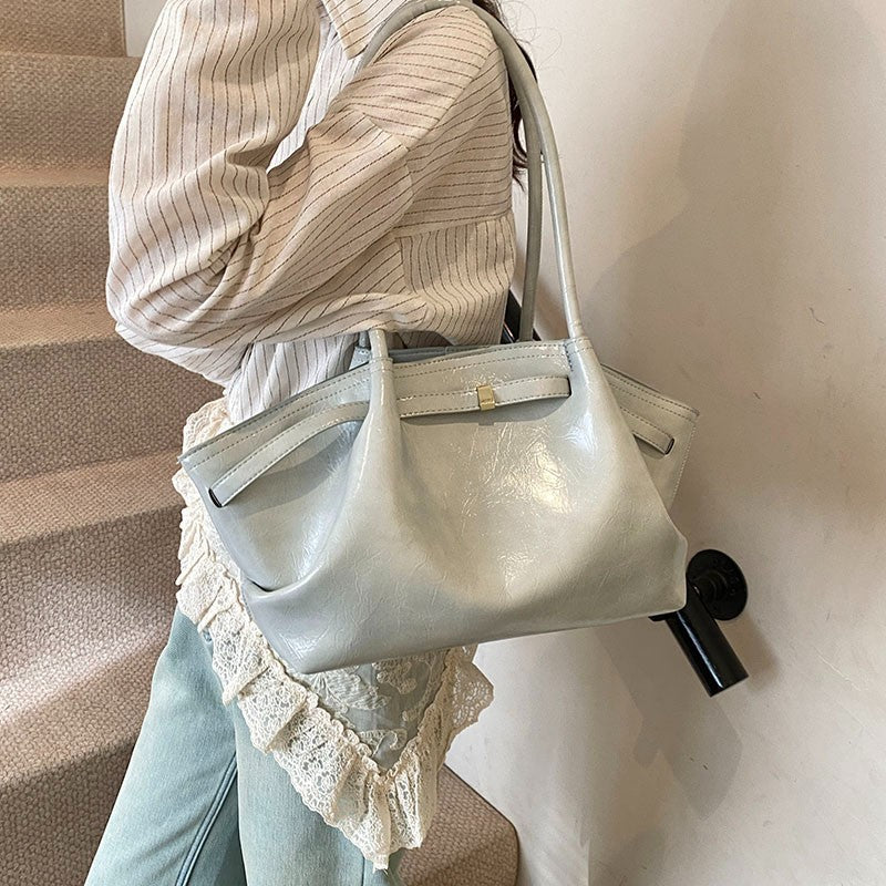 Women's Large Capacity Fashion Niche Underarm Pleated Women's Shoulder Bag