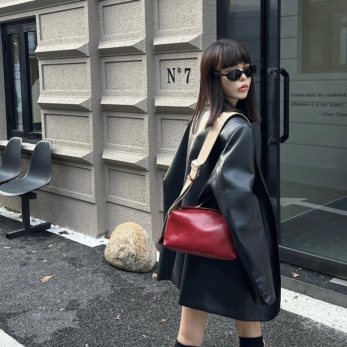 Women's Leather Commute High Sense Niche Design Women's Shoulder Bag