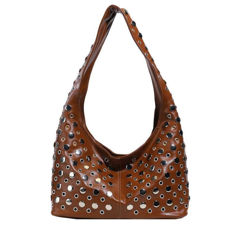 Women's Fashion Cool Personality Niche Dot Rivet Bags