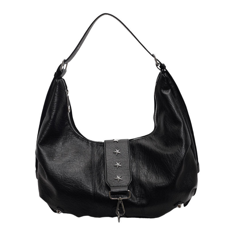 Women's Large Capacity Fashion Retro Niche Dumpling Tote Bag
