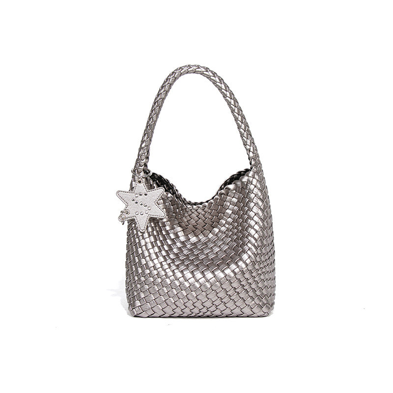 Fashion Gun Woven Trendy Vegetable Basket Mother Bags
