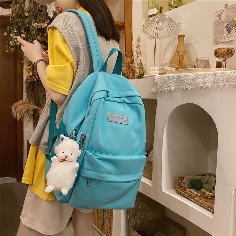 Women's Large Capacity Simple Computer Color Junior High College Backpacks