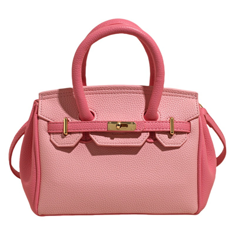 Women's Quality Litchi Pattern Portable Temperament Wild Women's Messenger Bag