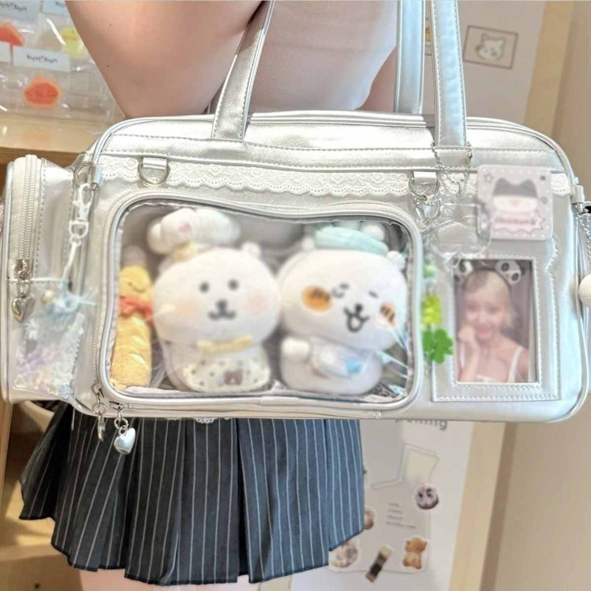 Motorcycle Cartoon Two-dimensional Storage Bracket Large Backpacks