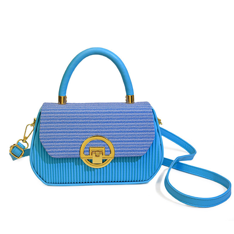 Western Style Contrast Color Underarm Niche Women's Shoulder Bag