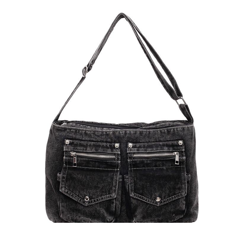 Women's Autumn Large Capacity Double Pocket Cloth Women's Messenger Bag
