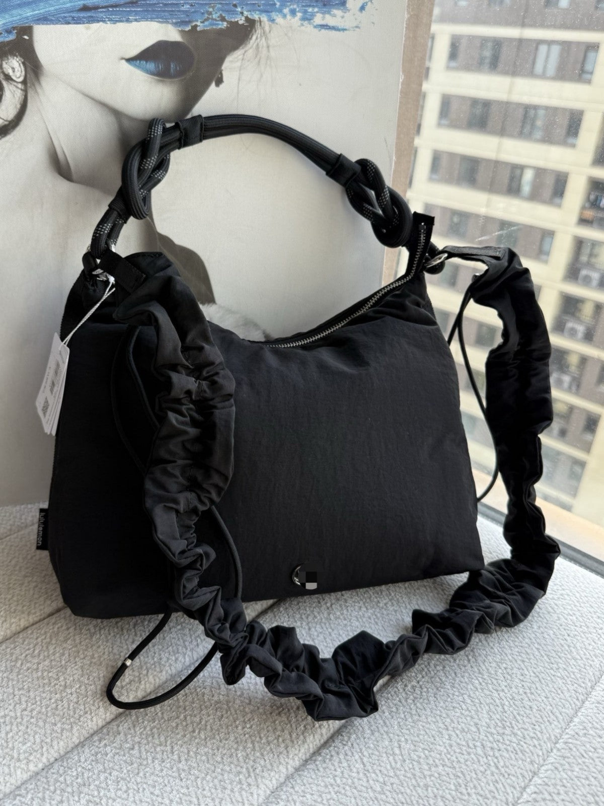Women's Sweet Large Intestine Twist Personality Nylon Women's Messenger Bag