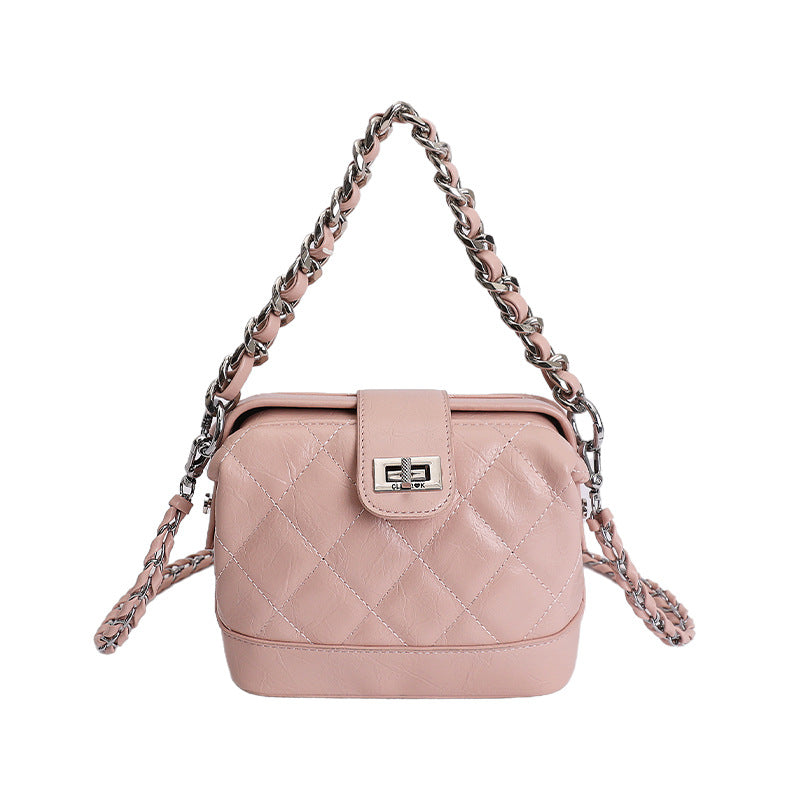 Spring High-grade Retro Minority Portable Korean Fashion Rhombus Women's Shoulder Bag