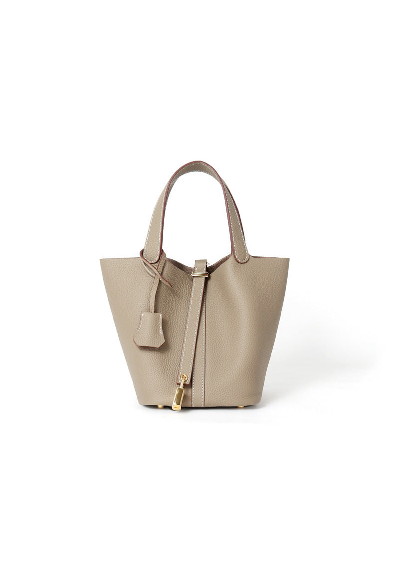 Women's Basket Genuine Leather Mummy Bridal Wedding High Bucket Bags
