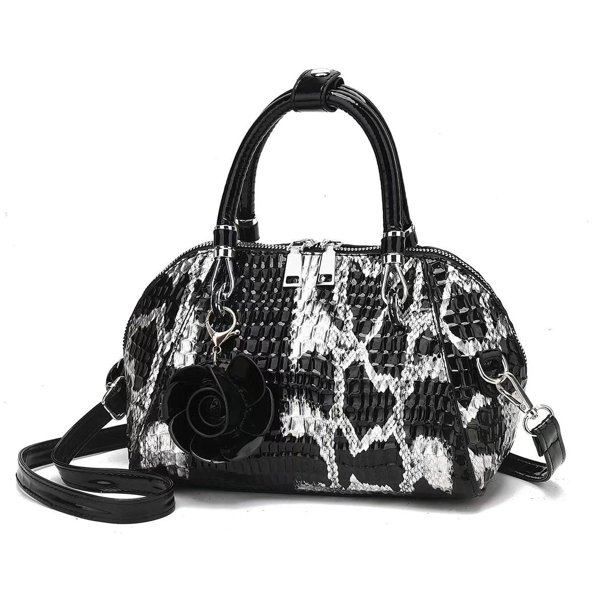 Women's Snakeskin Pattern Simple Large Capacity Fashion Women's Messenger Bag