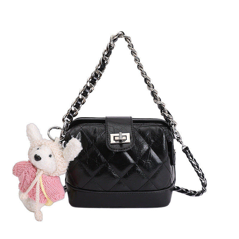 Spring High-grade Retro Minority Portable Korean Fashion Rhombus Women's Shoulder Bag