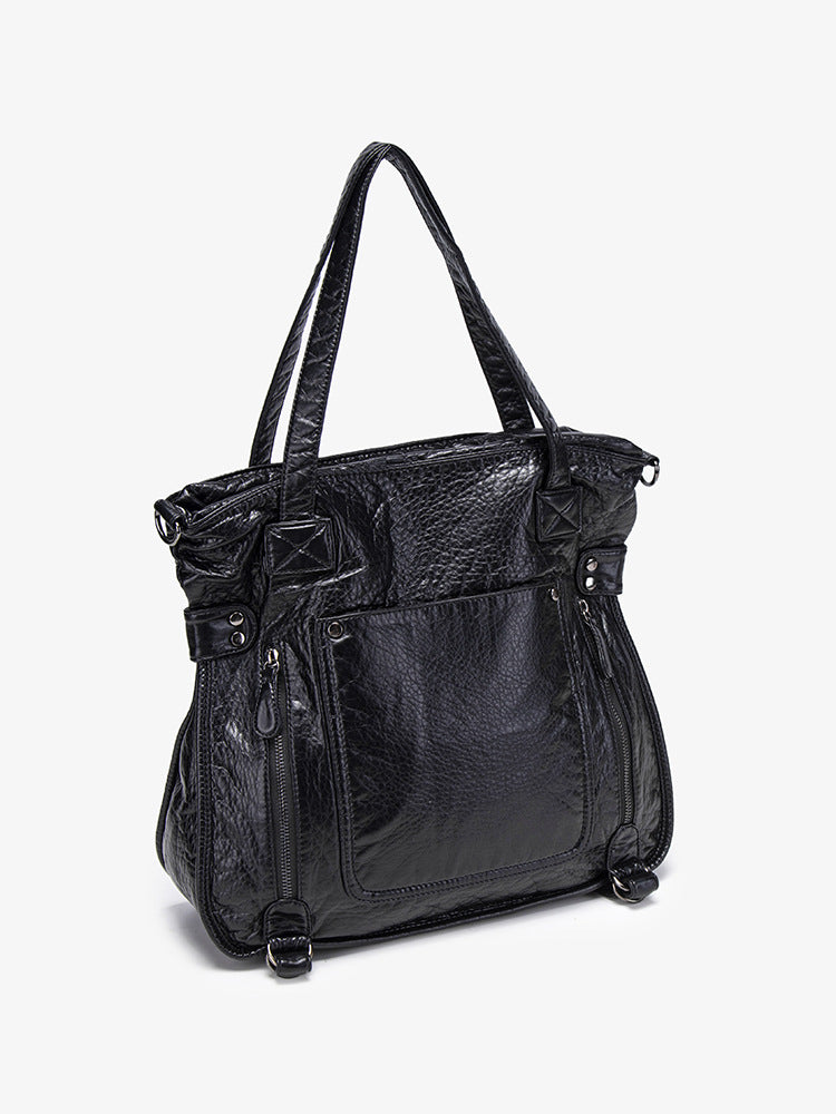 Fashion Stylish Women's Large Capacity Washed Tote Bag