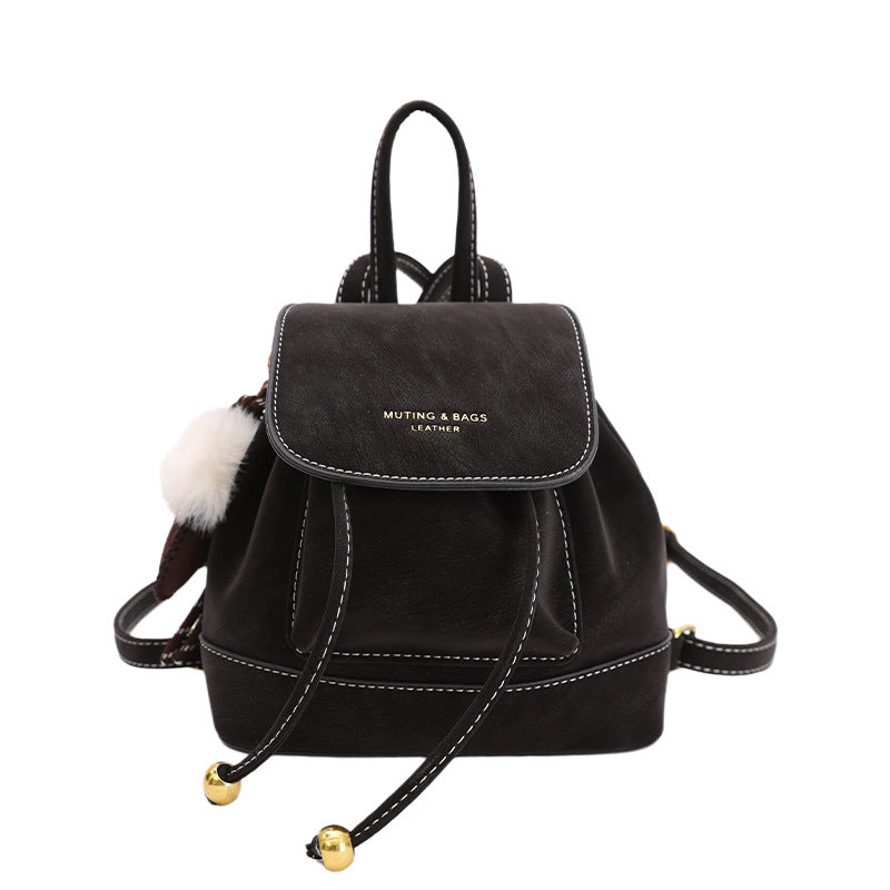 Women's Korean Style Retro Suede Western Commuter Backpacks