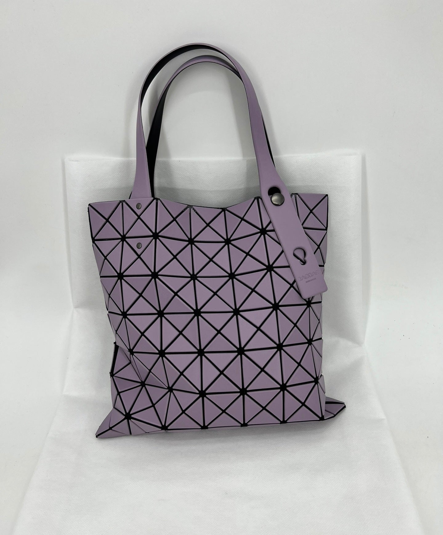 Women's Rhombus Seven Cells Matte Metal Color Tote Bag
