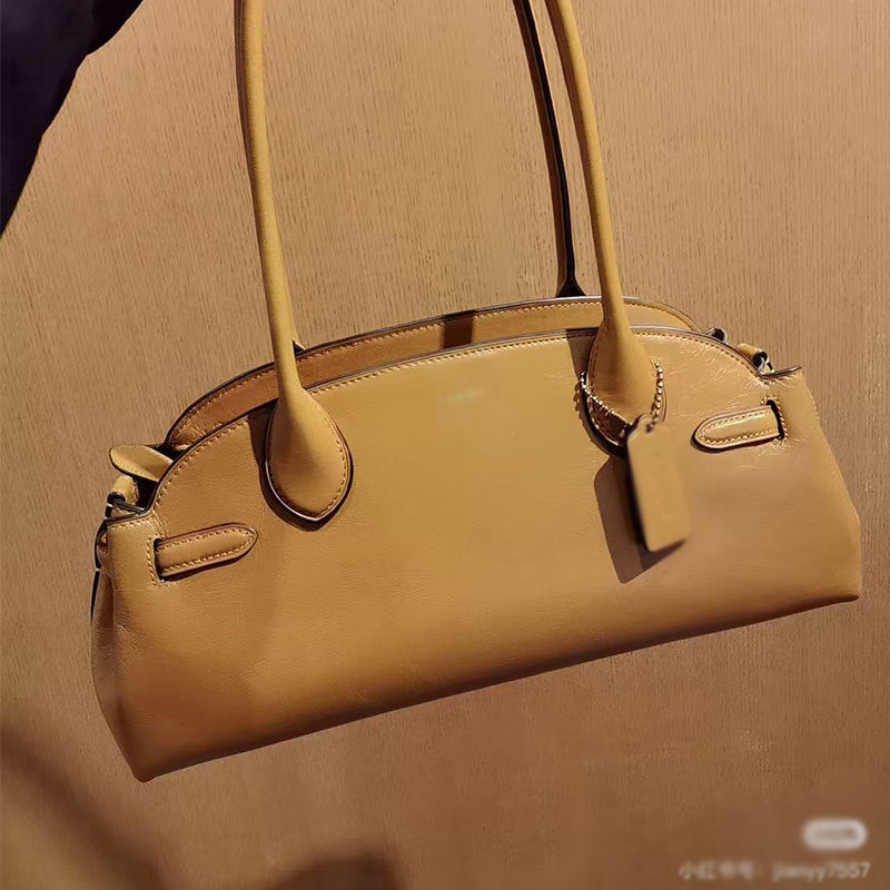 Oil Wax Portable Baguette Commuter Fashion Underarm Bag