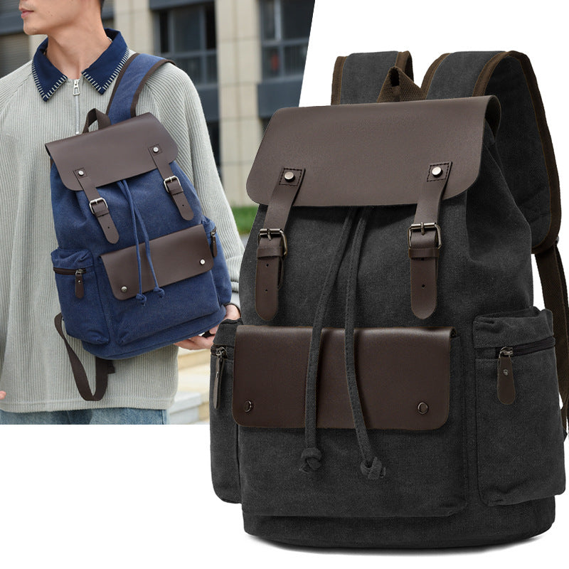 Men's Canvas Sense Fashion Computer Retro Leisure Backpack