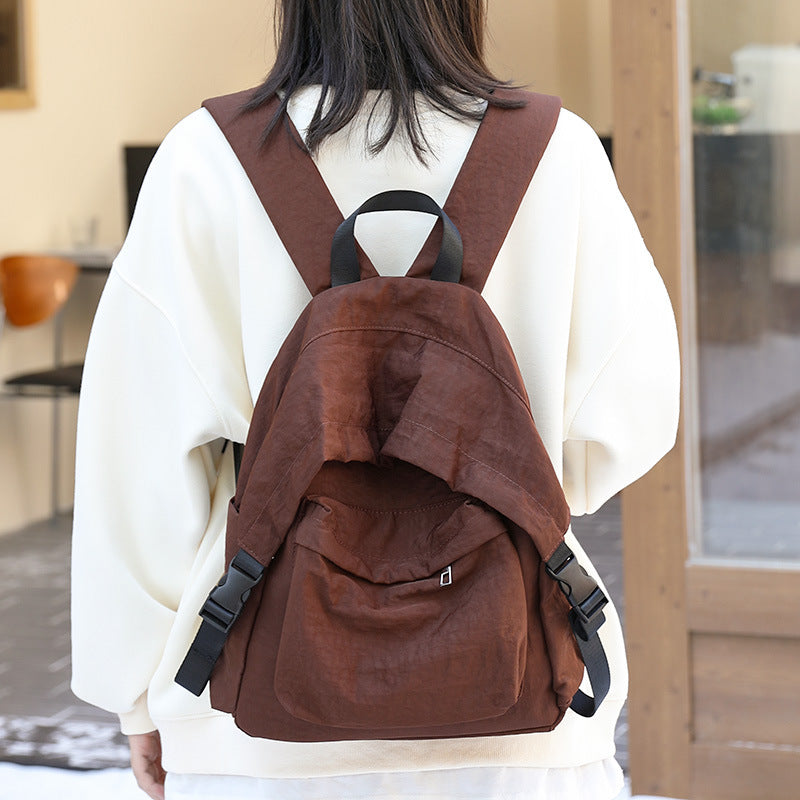 Leisure Artistic Nylon Fashion Washed Worn Retro Backpacks