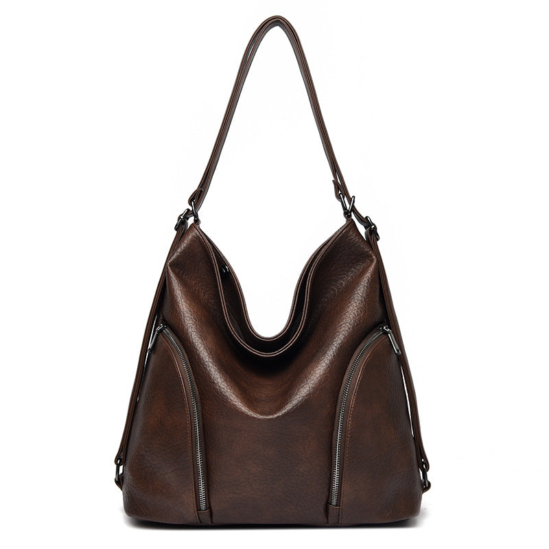 Women's Retro Fashionable Large Capacity Simple Backpacks