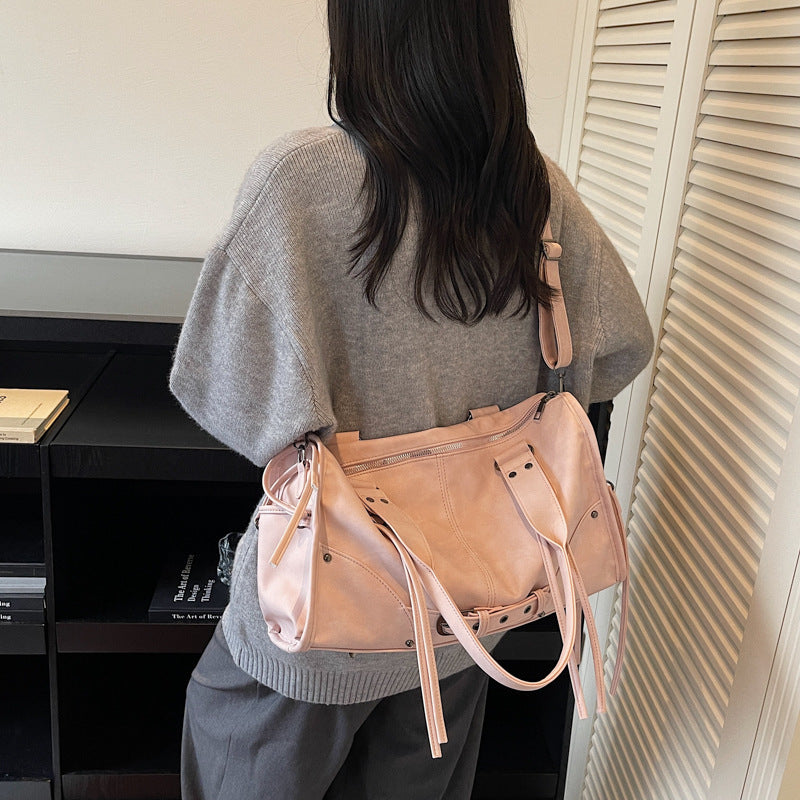Niche Cool Large Capacity Retro Idle Tote Bag