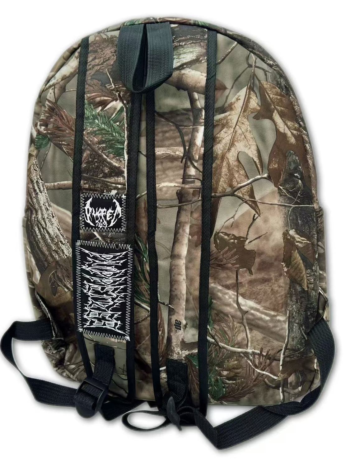 Leaves Camouflage Cross Subculture Rock Dark Punk Leisure Backpack
