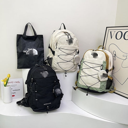 Trendy Male Female Couple Junior High College Leisure Backpack
