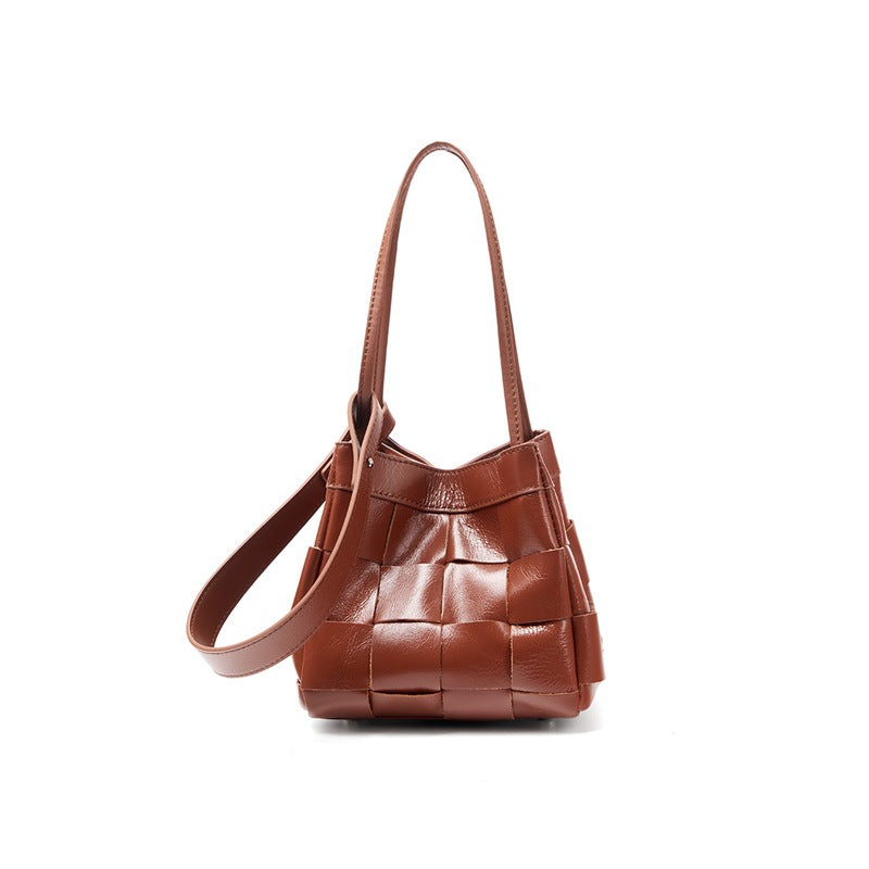 Women's Cowhide Hand-woven High-grade Genuine Leather Vegetable Women's Handbag