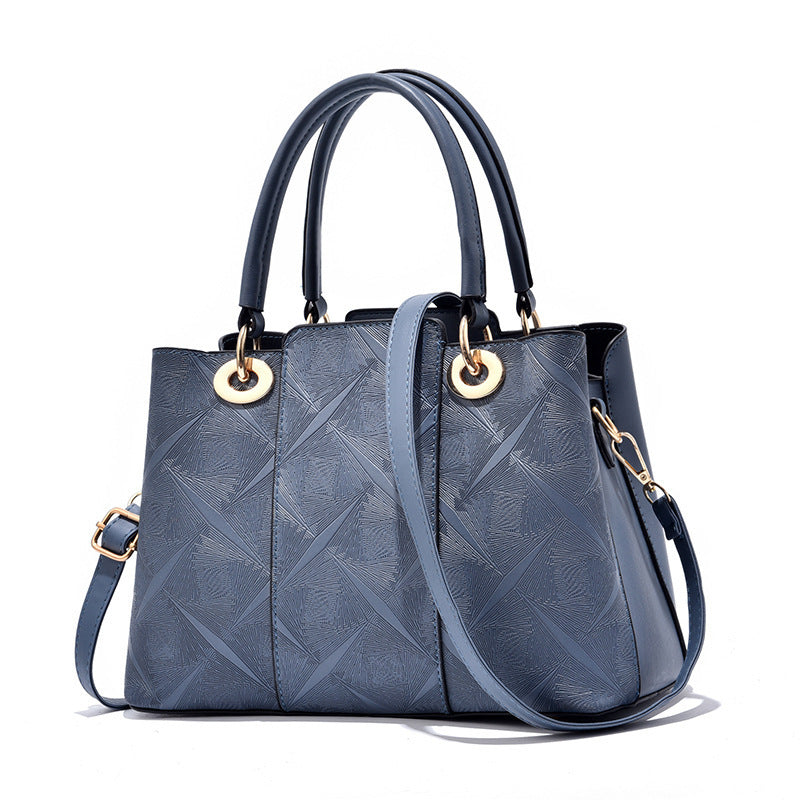 Women's Texture Large Capacity Embossed Design Shoulder Bags