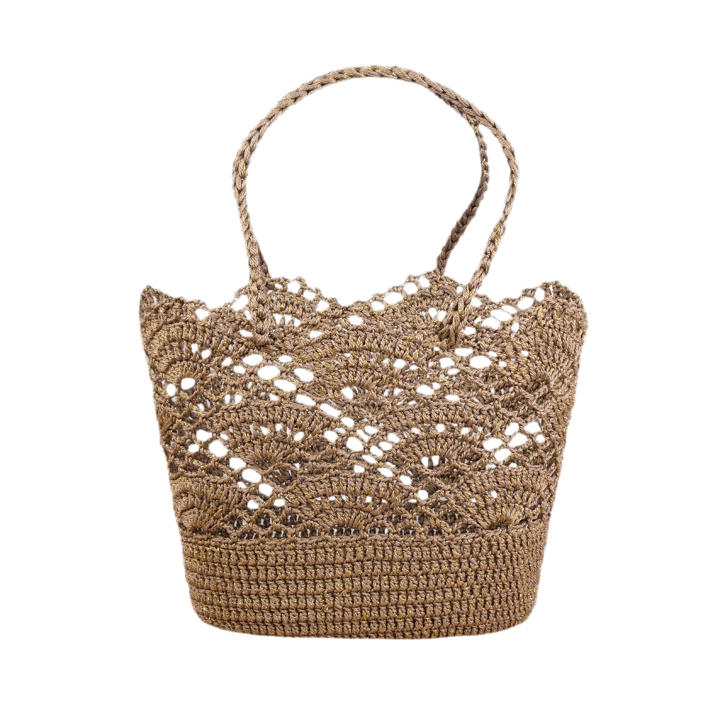 Cotton Thread Weaving Hollow Basket Beach Woven Bags