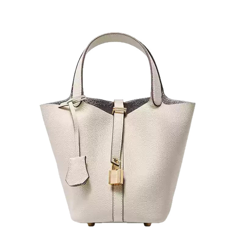Women's Basket Genuine Leather Mummy Bridal Wedding High Bucket Bags