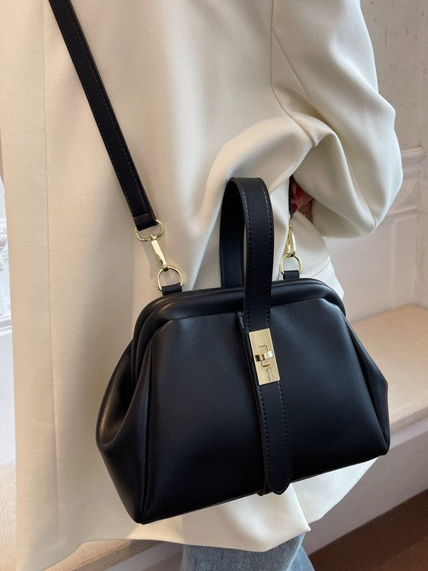 Shell Fashion Retro Clip Advanced Texture Contrast Color Western Women's Shoulder Bag
