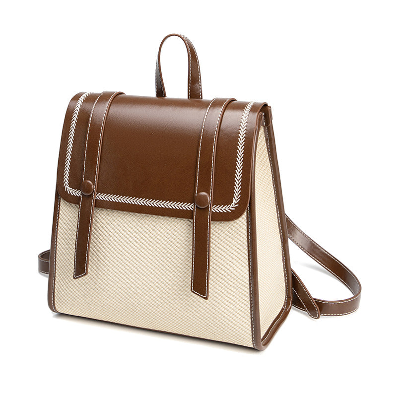 Women's Simple Niche Personality Fashion Design Korean Backpacks