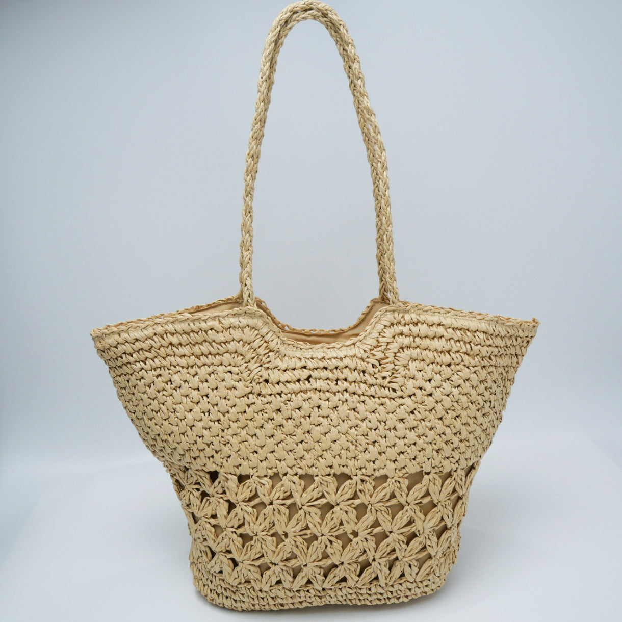Women's Straw Idle Style Hand-woven Large Capacity Totes Vacation Tote Bag