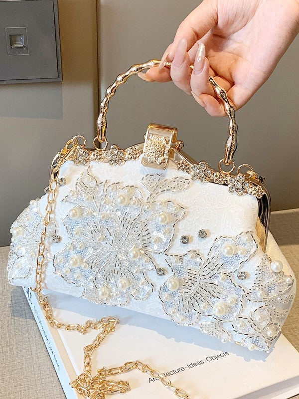 Embroidered Bamboo Ancient Style Cheongsam Banquet Clutch Women's Handbag